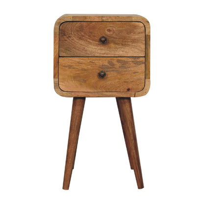 Curved Nightstand, - The Sleep Loft - Online Mattress Showroom NYC