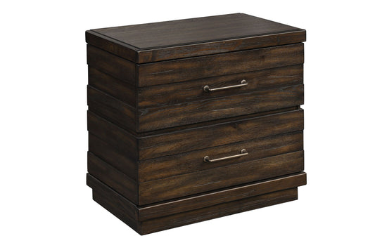 Industrial Farmhouse Designed 2 Drawer Nightstand - Brown - The Sleep Loft - Online Mattress Showroom NYC