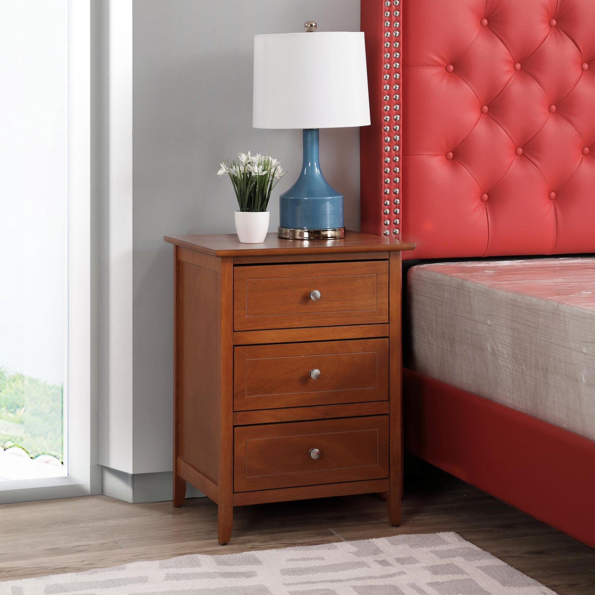 Daniel - 3 Drawer Nightstand - The Sleep Loft - Online Mattress Showroom NYC