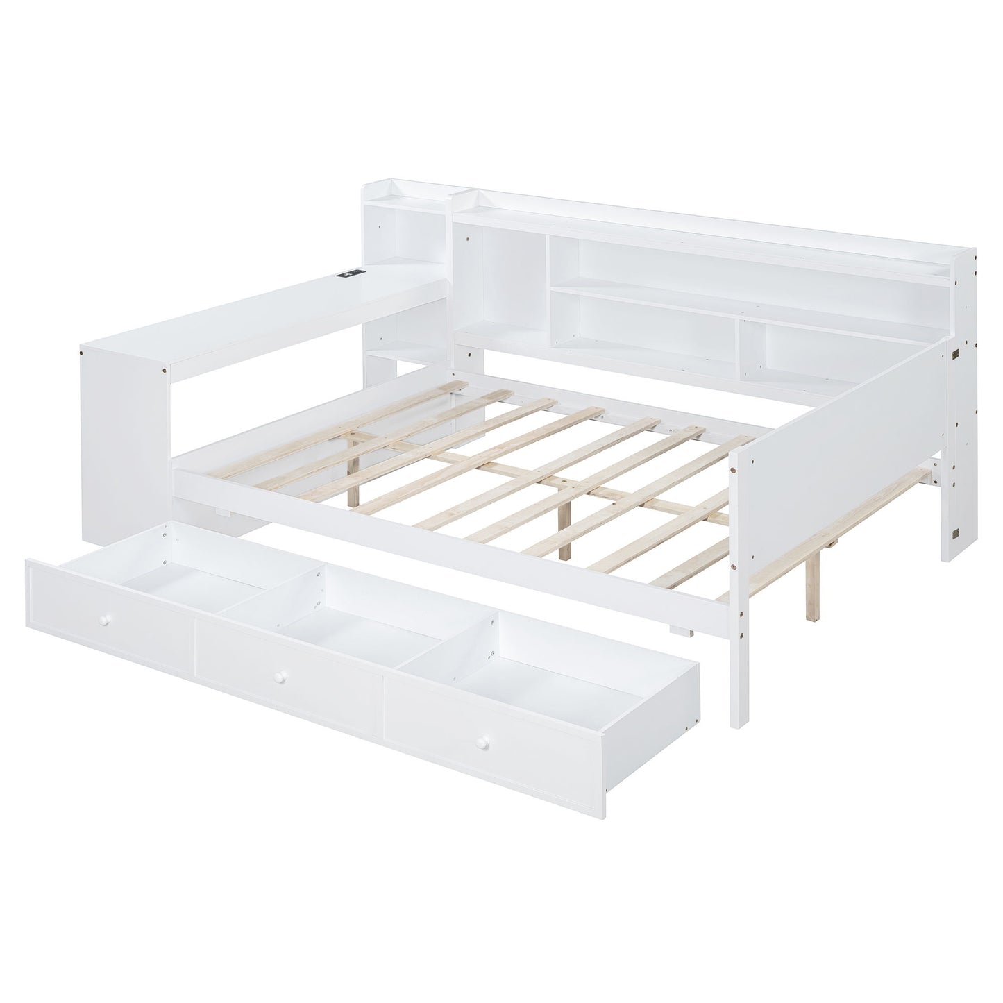Daybed With 3 Drawers USB Ports And Desk - The Sleep Loft - Online Mattress Showroom NYC