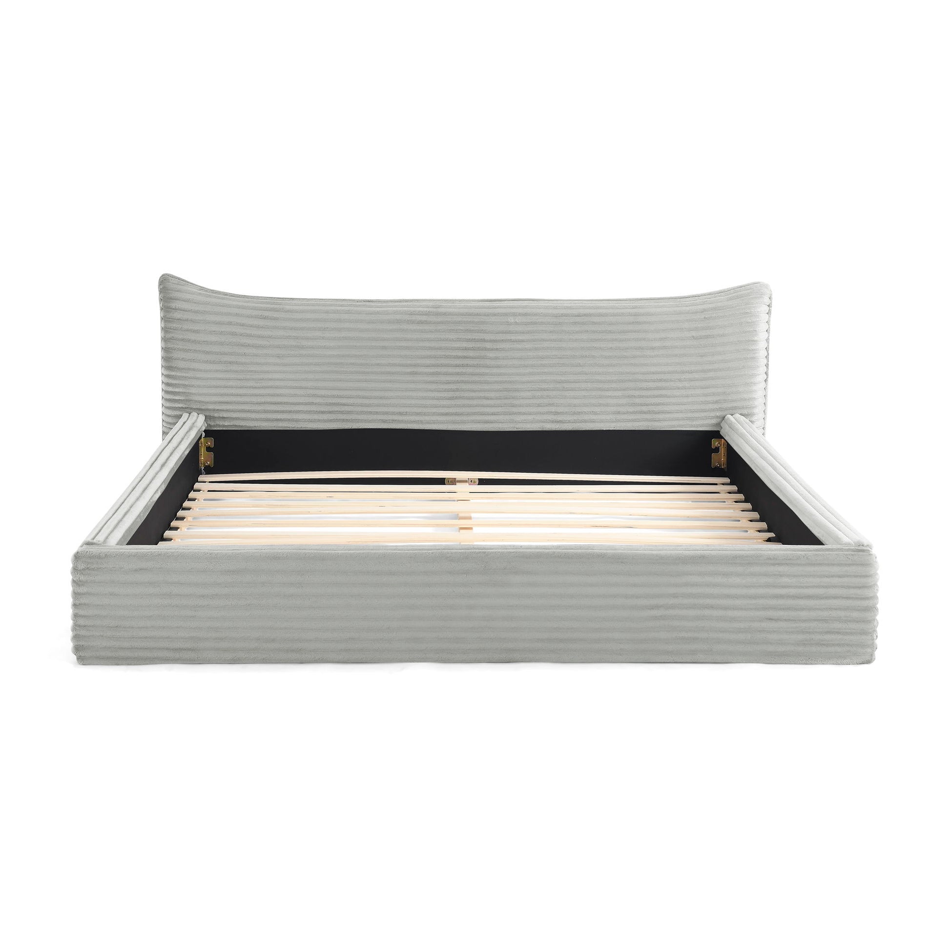 Modern Upholstered Bed Frame With Curved Headboard - The Sleep Loft - Online Mattress Showroom NYC
