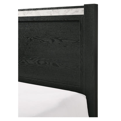 Contemporary Panel Bed With Accents