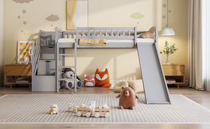 Loft Stairway Bed With 2 Drawers, Convertible Ladder And Slide - The Sleep Loft - Online Mattress Showroom NYC
