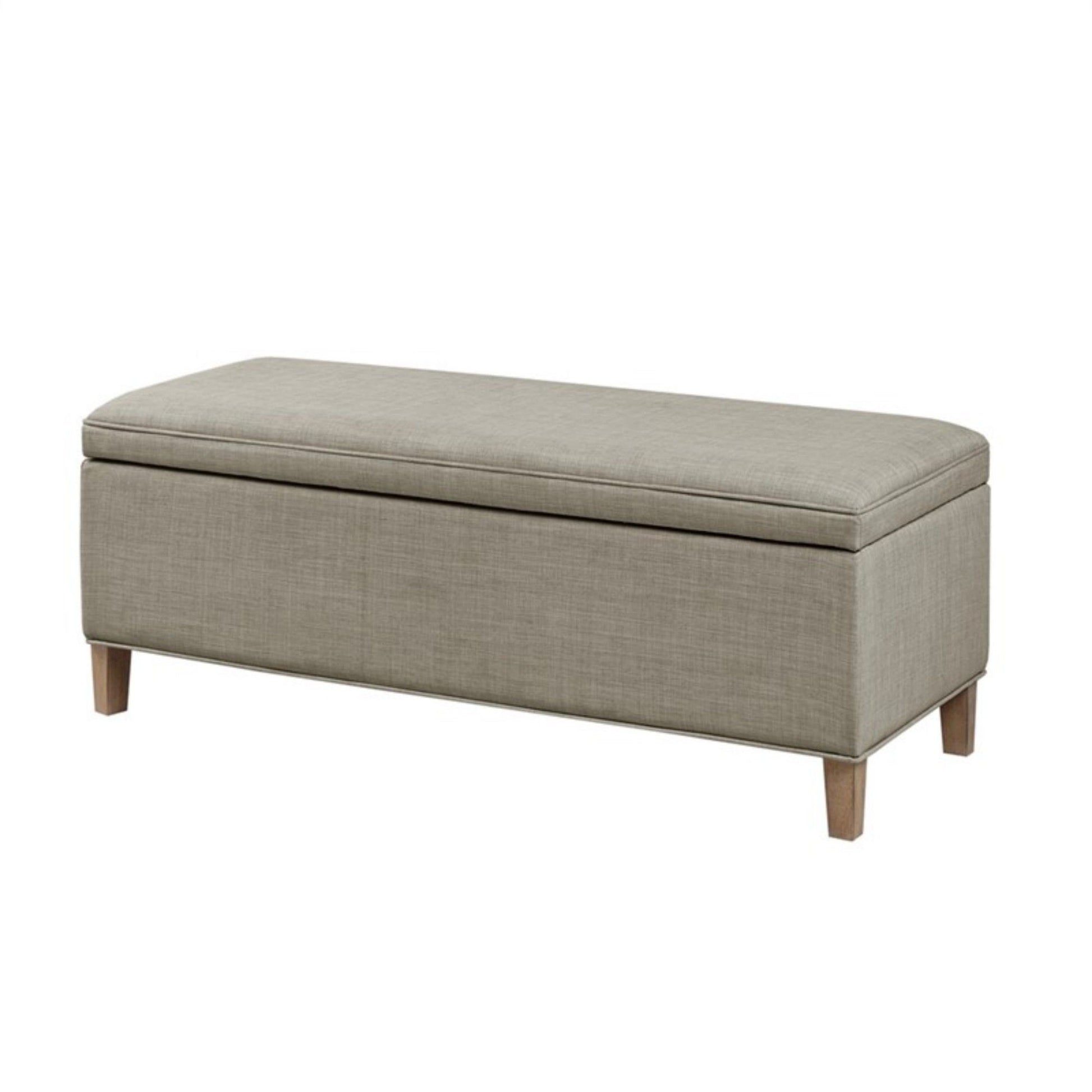 Caymus - Rectangular Soft Close Storage Bench - Light Gray - The Sleep Loft - Online Mattress Showroom NYC
