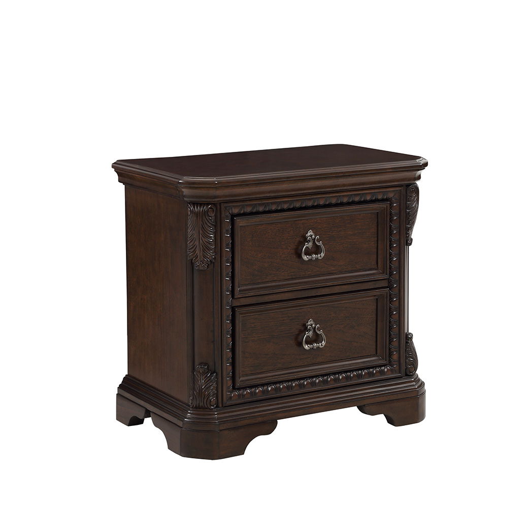 2 Drawer Nightstand - Mahogany - The Sleep Loft - Online Mattress Showroom NYC