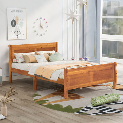 Platform Bed Frame Mattress Foundation Sleigh Bed With Headboard / Footboard / Wood Slat Suppor - The Sleep Loft - Online Mattress Showroom NYC