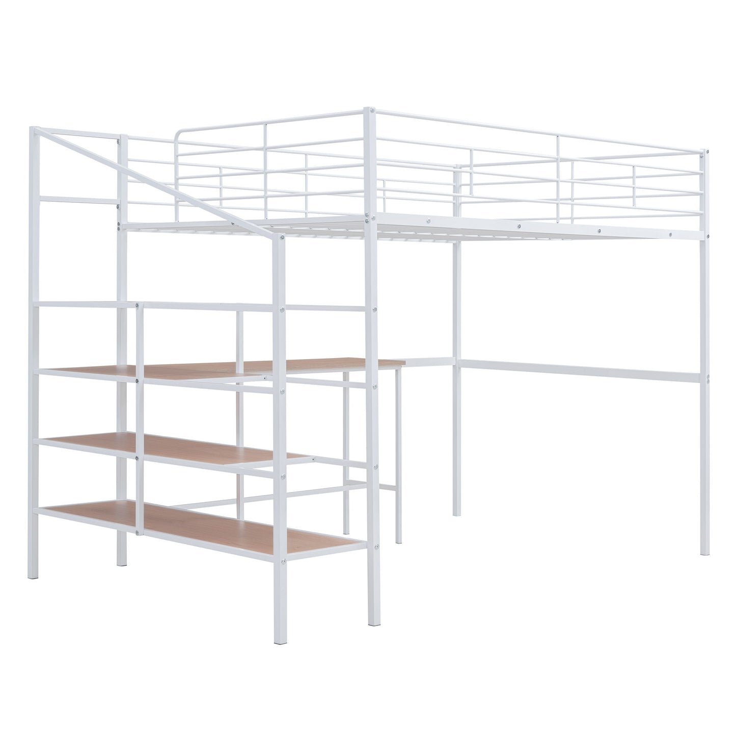Loft Bed With Desk And Lateral Storage Ladder - The Sleep Loft - Online Mattress Showroom NYC