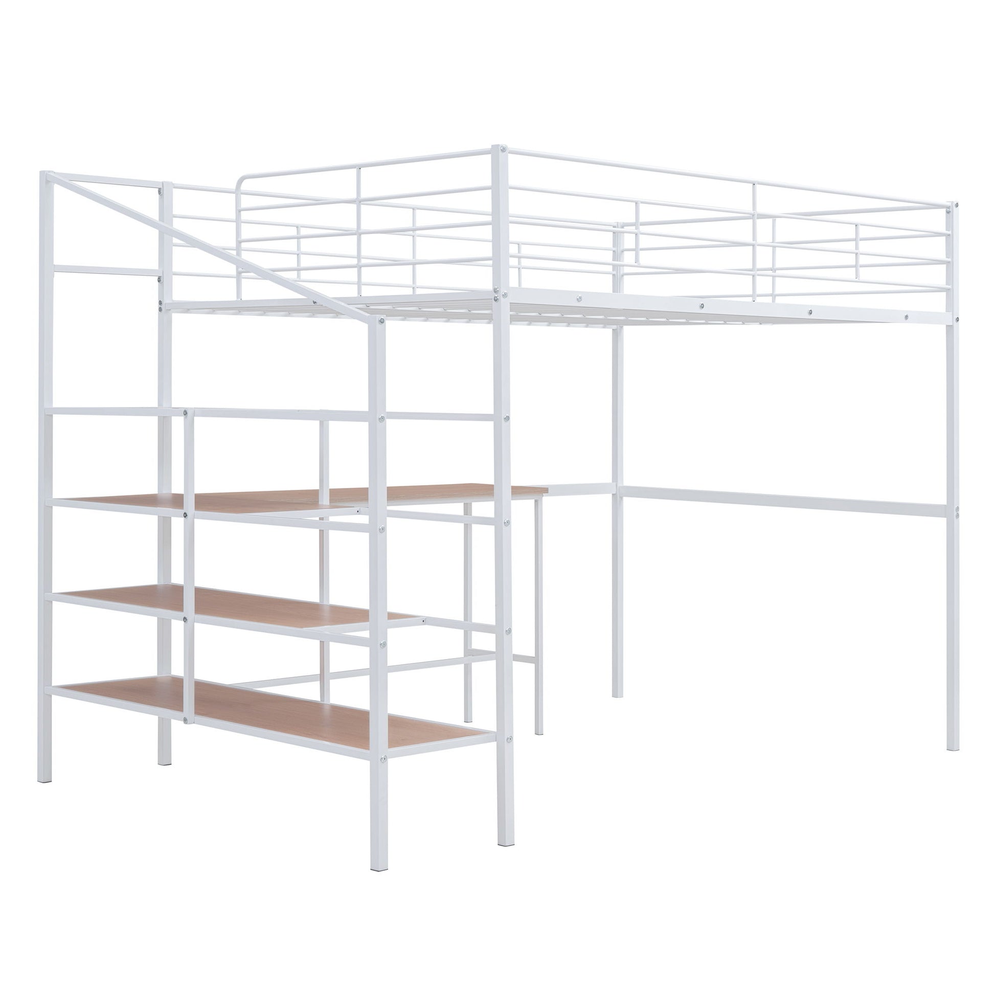 Loft Bed With Desk And Lateral Storage Ladder - The Sleep Loft - Online Mattress Showroom NYC