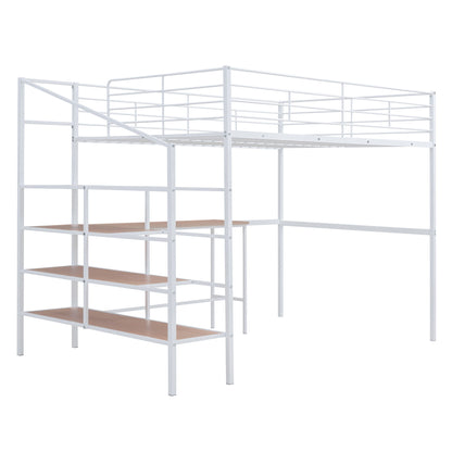 Loft Bed With Desk And Lateral Storage Ladder - The Sleep Loft - Online Mattress Showroom NYC