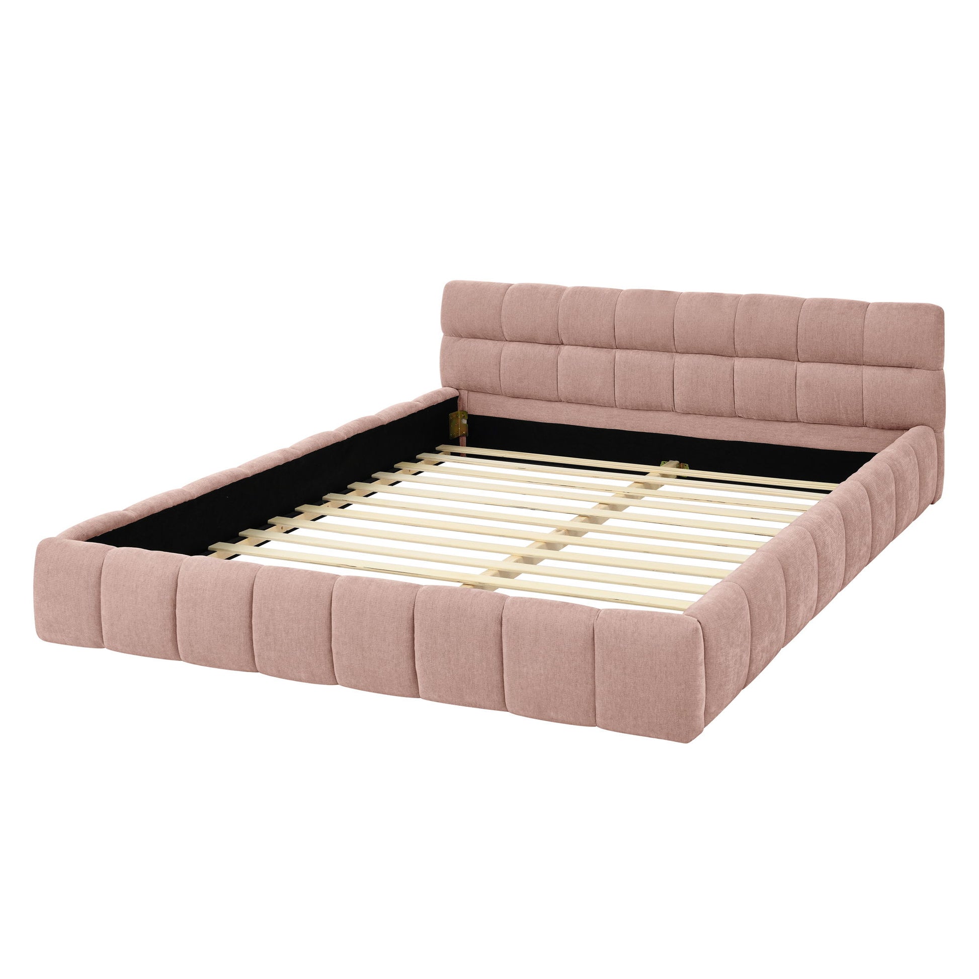 Modern Platform Bed Frame With Thick Fabric - The Sleep Loft - Online Mattress Showroom NYC