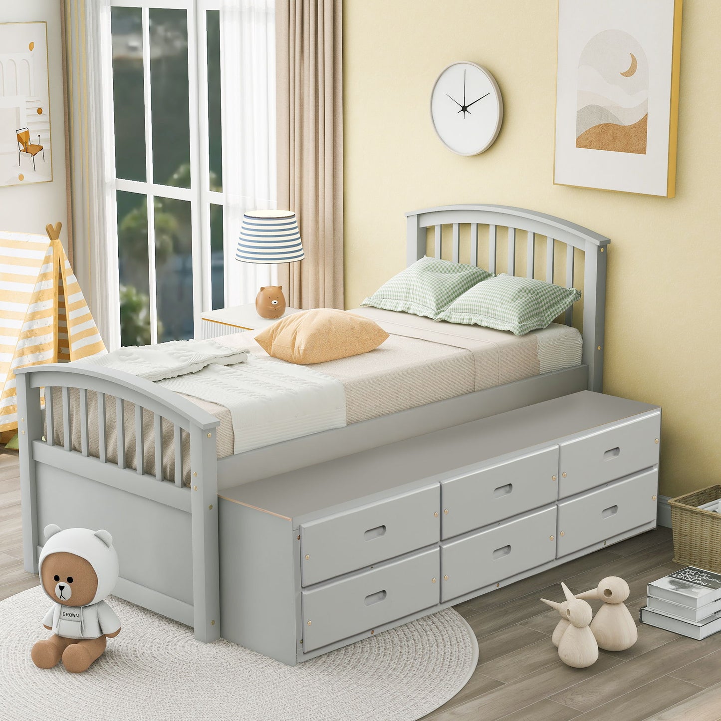 Platform Storage Bed Solid Wood Bed With 6 Drawers - The Sleep Loft - Online Mattress Showroom NYC