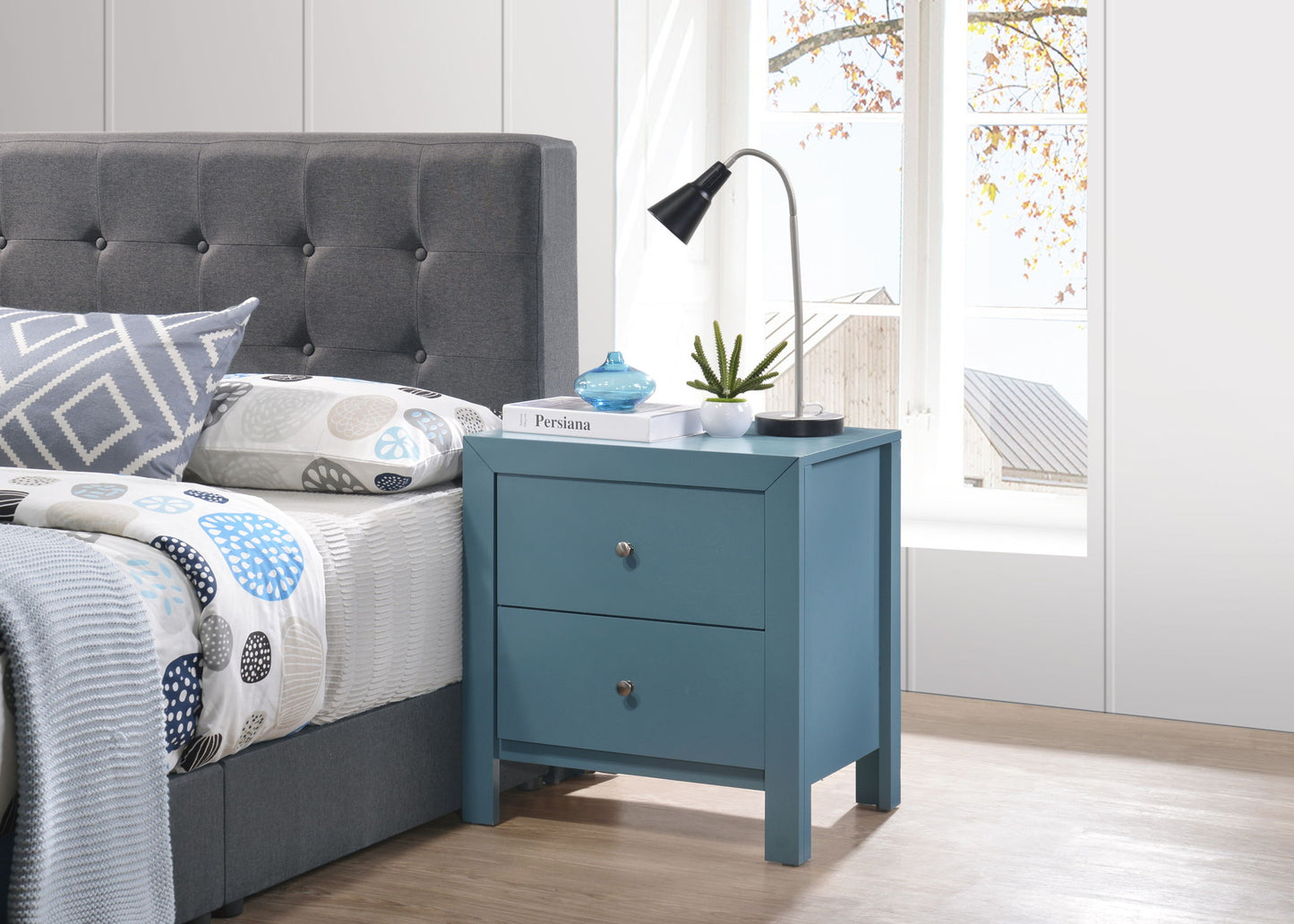 Charming Nightstand With Drawers - The Sleep Loft - Online Mattress Showroom NYC