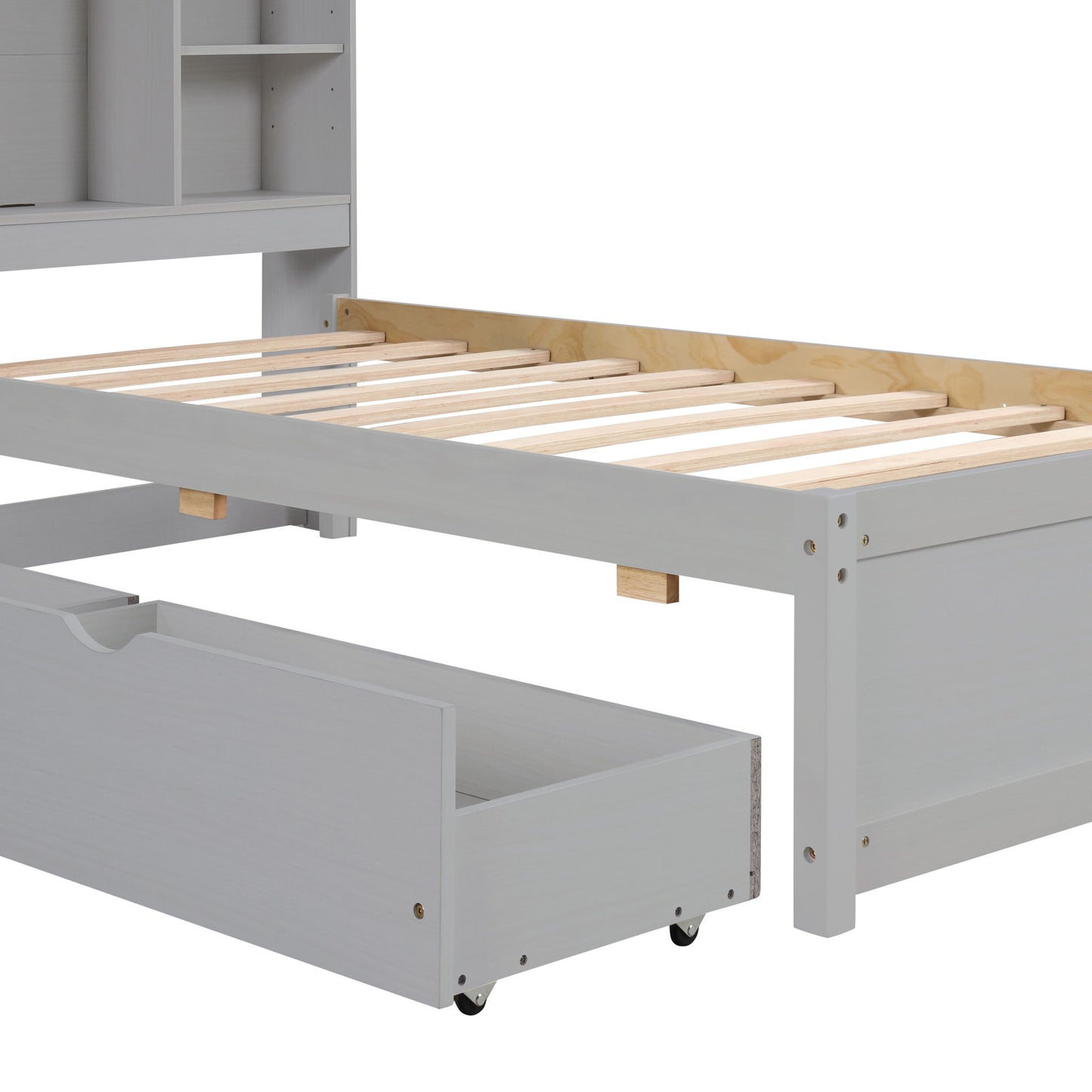 Bed Frame With Built In USB Port And 2 Drawers
