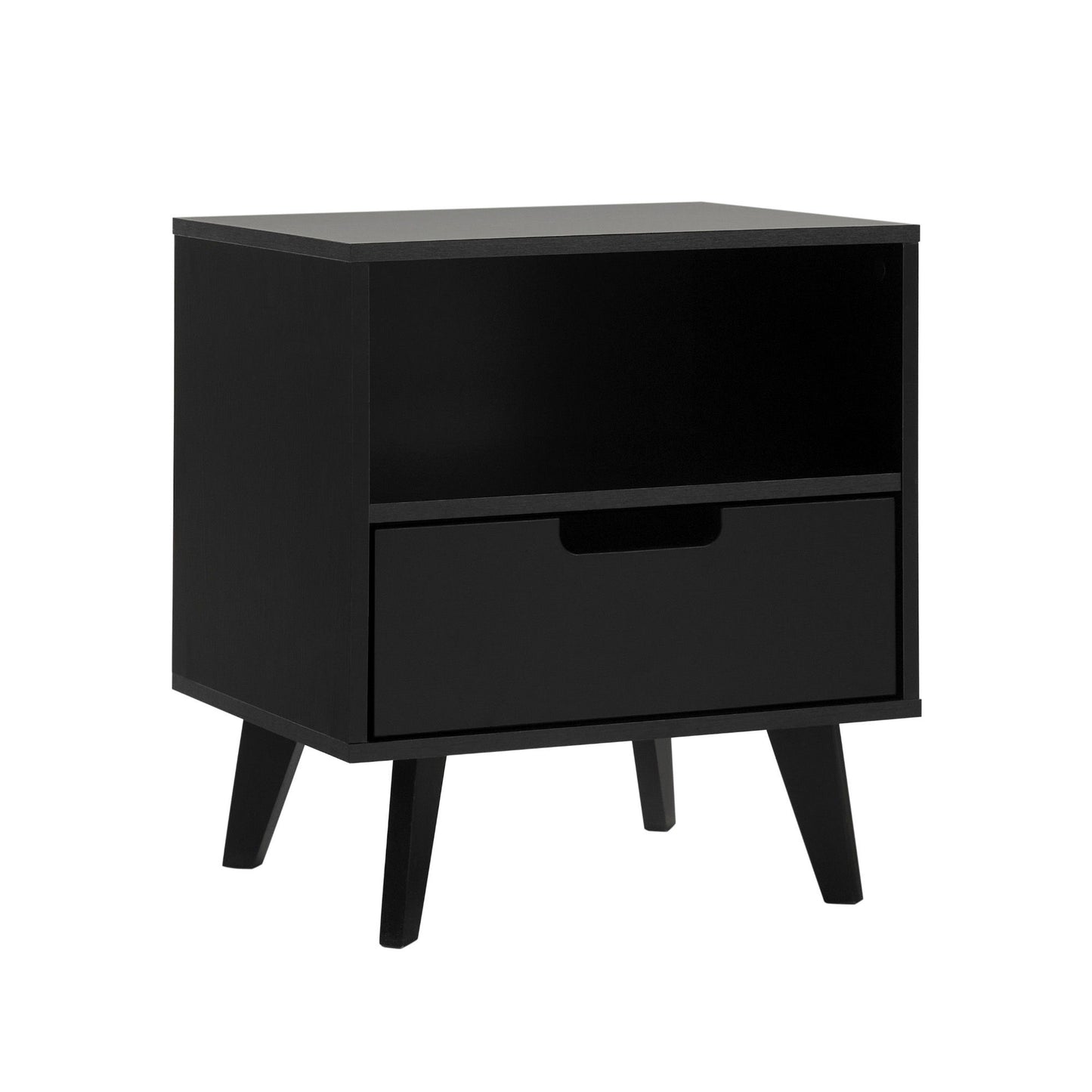 Modern 1 Drawer Nightstand With Open Cubby - The Sleep Loft - Online Mattress Showroom NYC