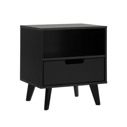 Modern 1 Drawer Nightstand With Open Cubby - The Sleep Loft - Online Mattress Showroom NYC