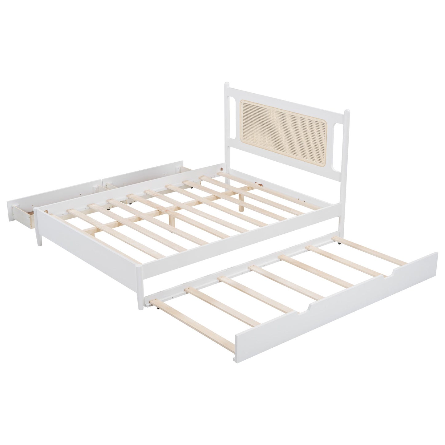 Platform Bed With 2 Big Drawers & Trundle - The Sleep Loft - Online Mattress Showroom NYC
