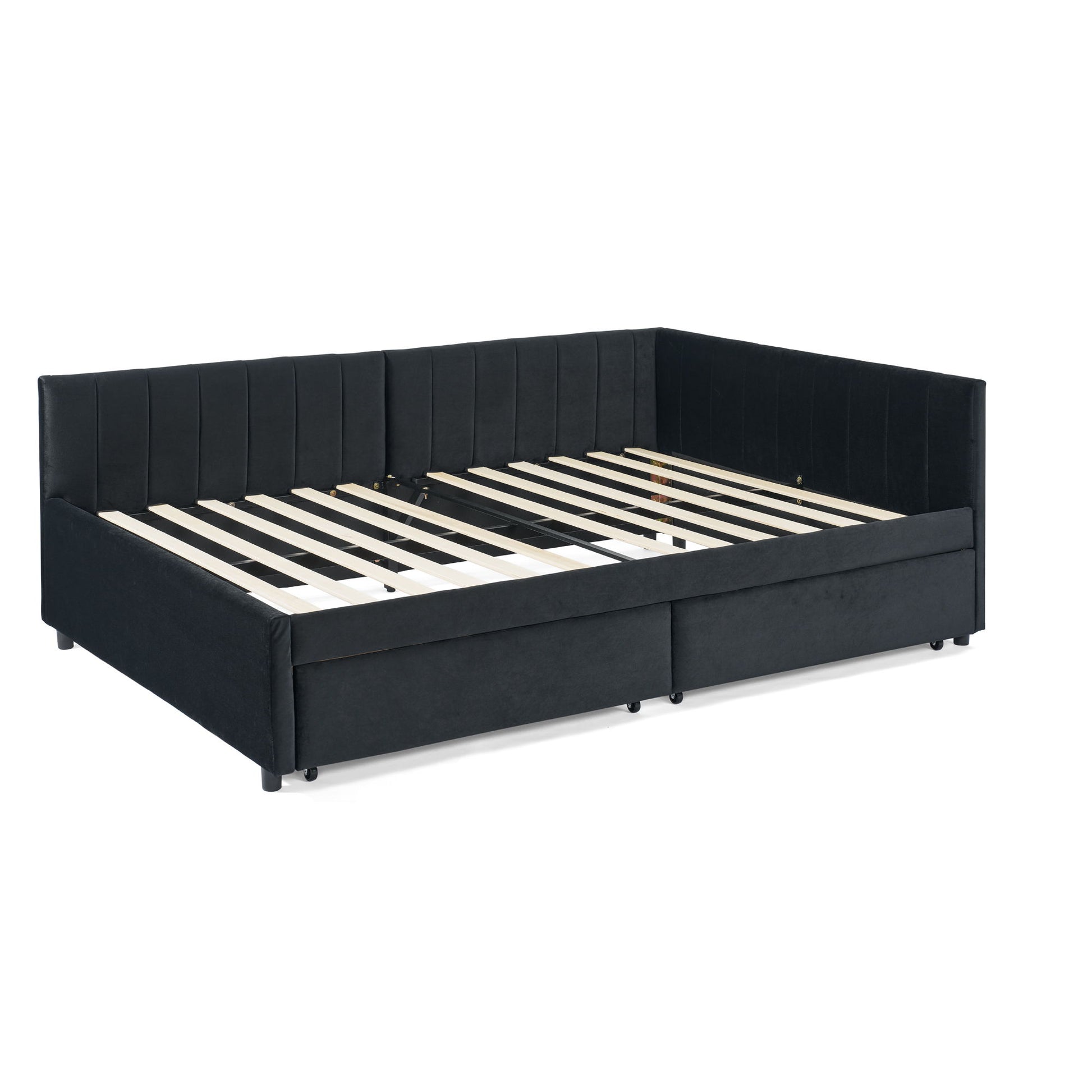 Upholstered Tufted Daybed Frame With Storage Drawers - The Sleep Loft - Online Mattress Showroom NYC