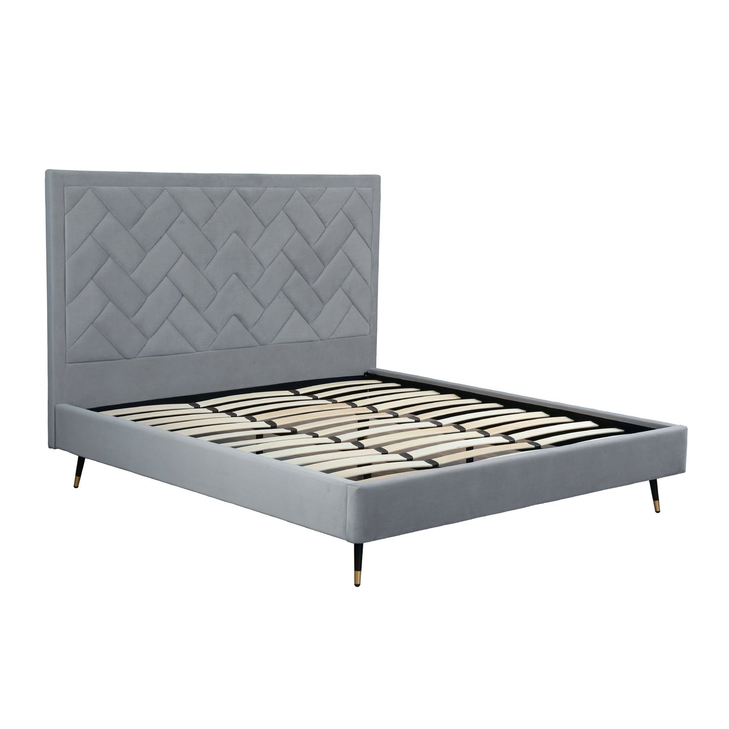 Crosby - Bed With Upholstered Headboard And Slats - The Sleep Loft - Online Mattress Showroom NYC