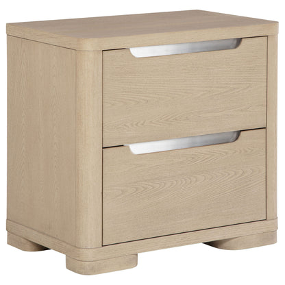 Mirador - 2 Drawer Nightstand Bedside Table - Natural - The Sleep Loft - Online Mattress Showroom NYC