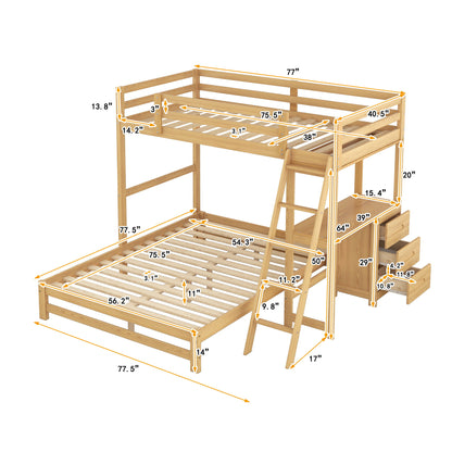Bunk Bed With Built In Desk And 3 Drawers - The Sleep Loft - Online Mattress Showroom NYC