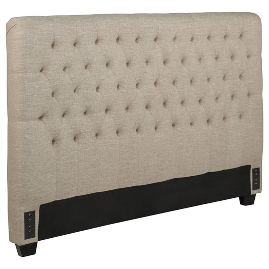 Chloe Upholstered California King Panel Headboard Oatmeal - The Sleep Loft - Online Mattress Showroom NYC