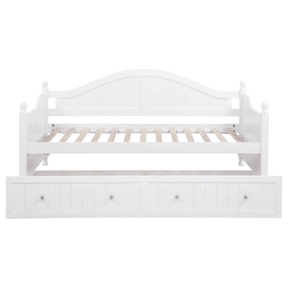 Julie Ann Wood Twin Daybed with Trundle White