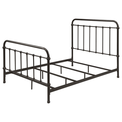 Livingston Metal Full Open Frame Bed Dark Bronze