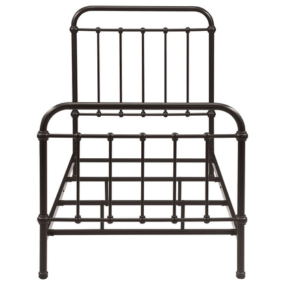 Livingston Metal Twin Open Frame Bed Dark Bronze