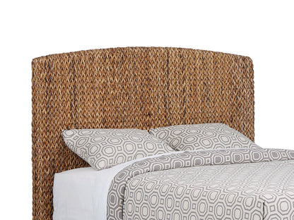 Laughton Banana Leaf Eastern King Panel Bed Amber