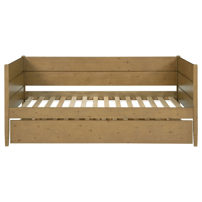 Calinda Wood Twin Daybed With Trundle Natural