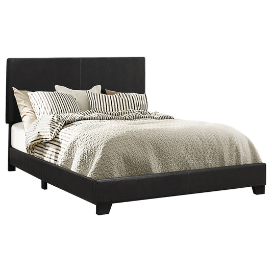 Dorian Faux Leather Upholstered California King Bed Black - The Sleep Loft - Online Mattress Showroom NYC