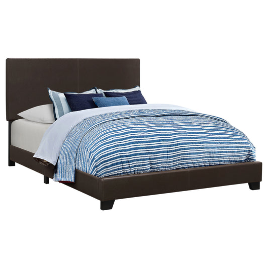 Dorian Faux Leather Upholstered California King Bed Brown - The Sleep Loft - Online Mattress Showroom NYC