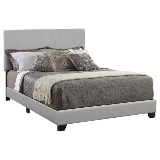 Dorian Faux Leather Upholstered California King Bed Grey - The Sleep Loft - Online Mattress Showroom NYC