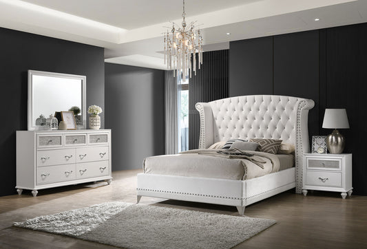 Barzini 4-piece California King Bedroom Set White - The Sleep Loft - Online Mattress Showroom NYC