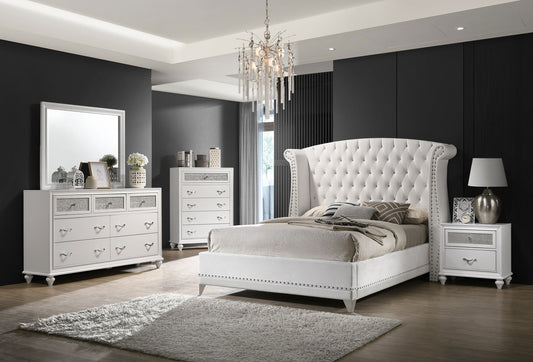 Barzini 5-piece California King Bedroom Set White - The Sleep Loft - Online Mattress Showroom NYC