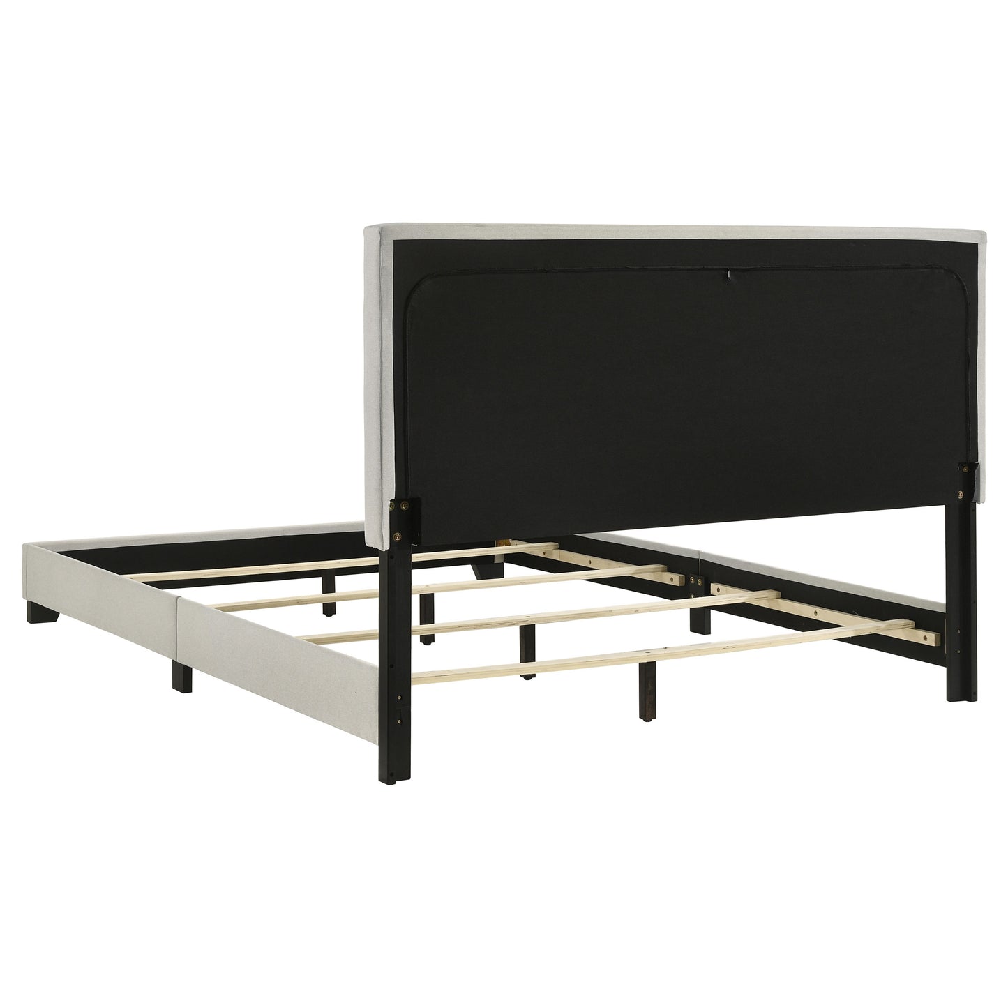 Dorian Fabric Upholstered Queen Panel Bed Cream