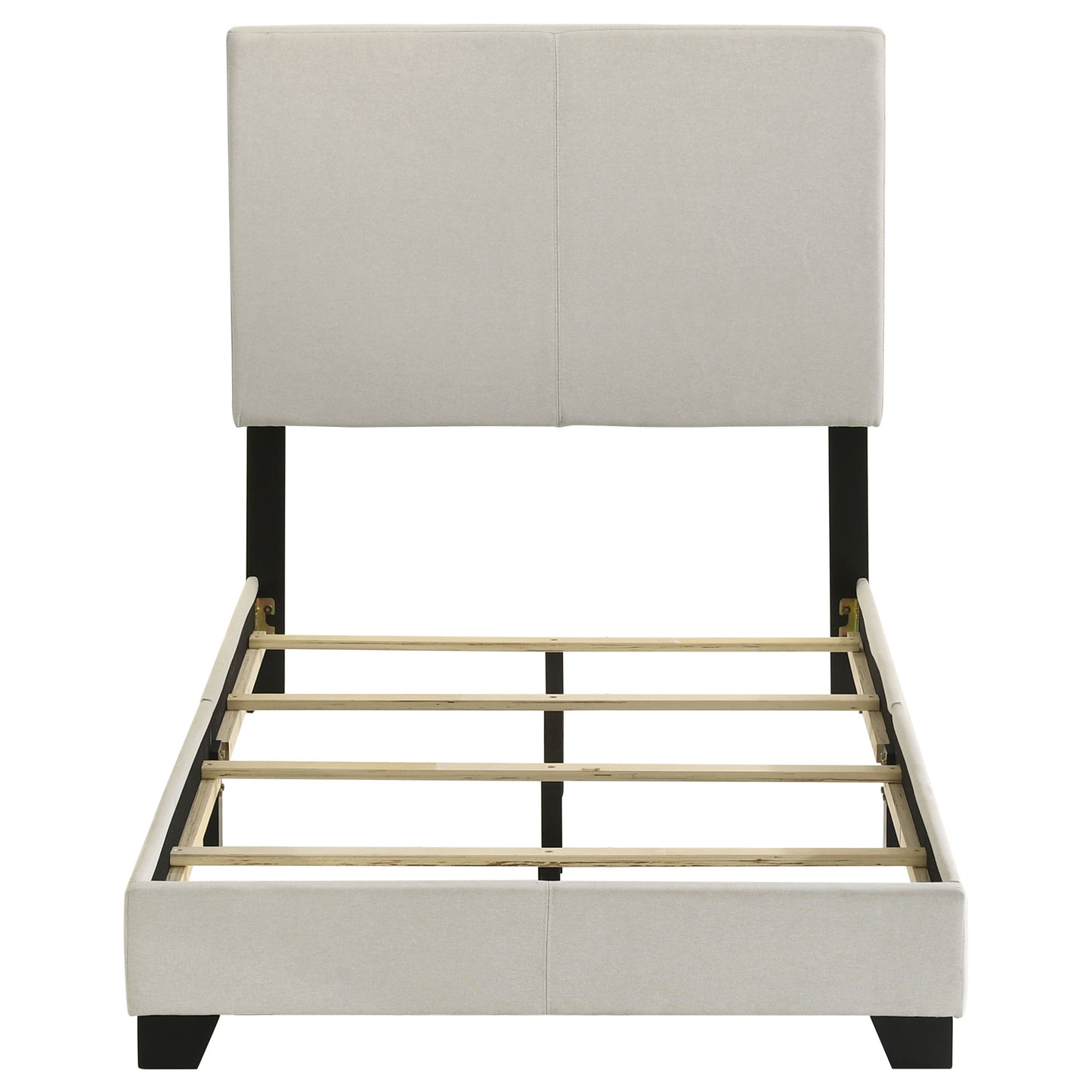 Dorian Fabric Upholstered Twin Panel Bed Cream