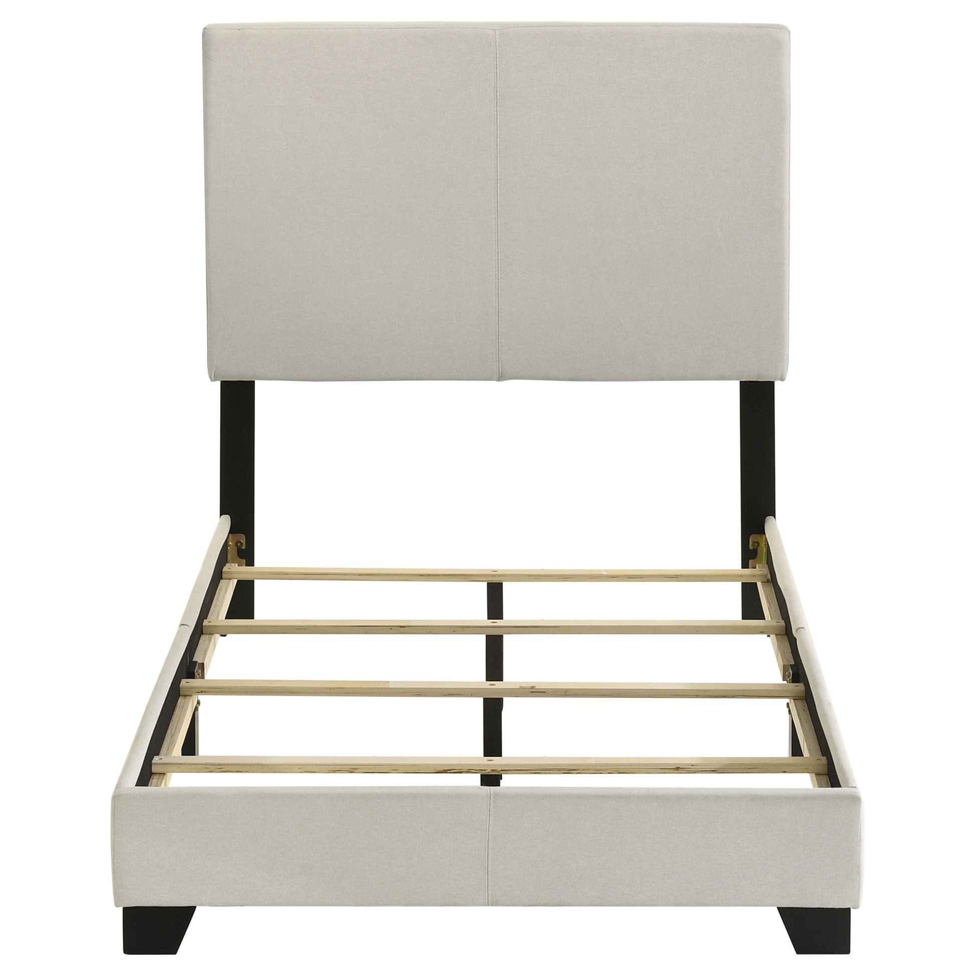 Dorian Fabric Upholstered Twin Panel Bed Cream