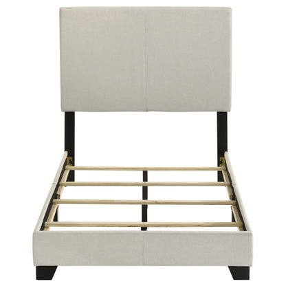 Dorian Fabric Upholstered Twin Panel Bed Cream