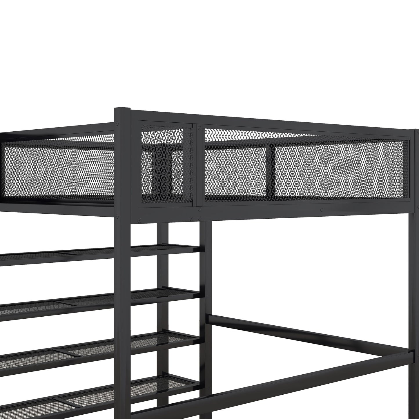 Loft Bed With 4 Tier Shelves And Storage - The Sleep Loft - Online Mattress Showroom NYC