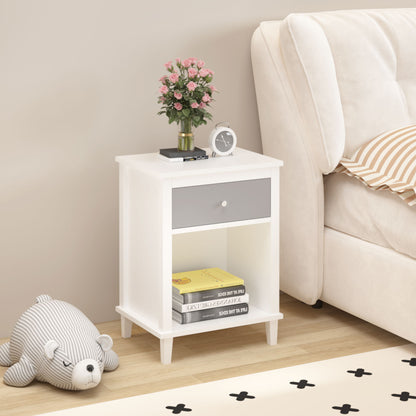 Nightstand With 1 Drawer 1 Shelf - The Sleep Loft - Online Mattress Showroom NYC