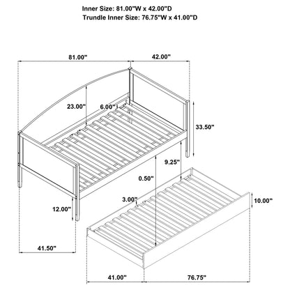 Fallbrook - Twin Daybed With Trundle - Walnut - The Sleep Loft - Online Mattress Showroom NYC