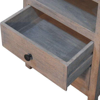 2 Drawer Open Bedside Table - Gray Ash - The Sleep Loft - Online Mattress Showroom NYC