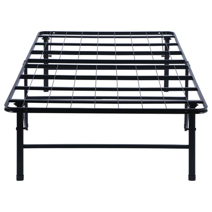 Mabel Metal Twin Mattress Support Platform Bed Black