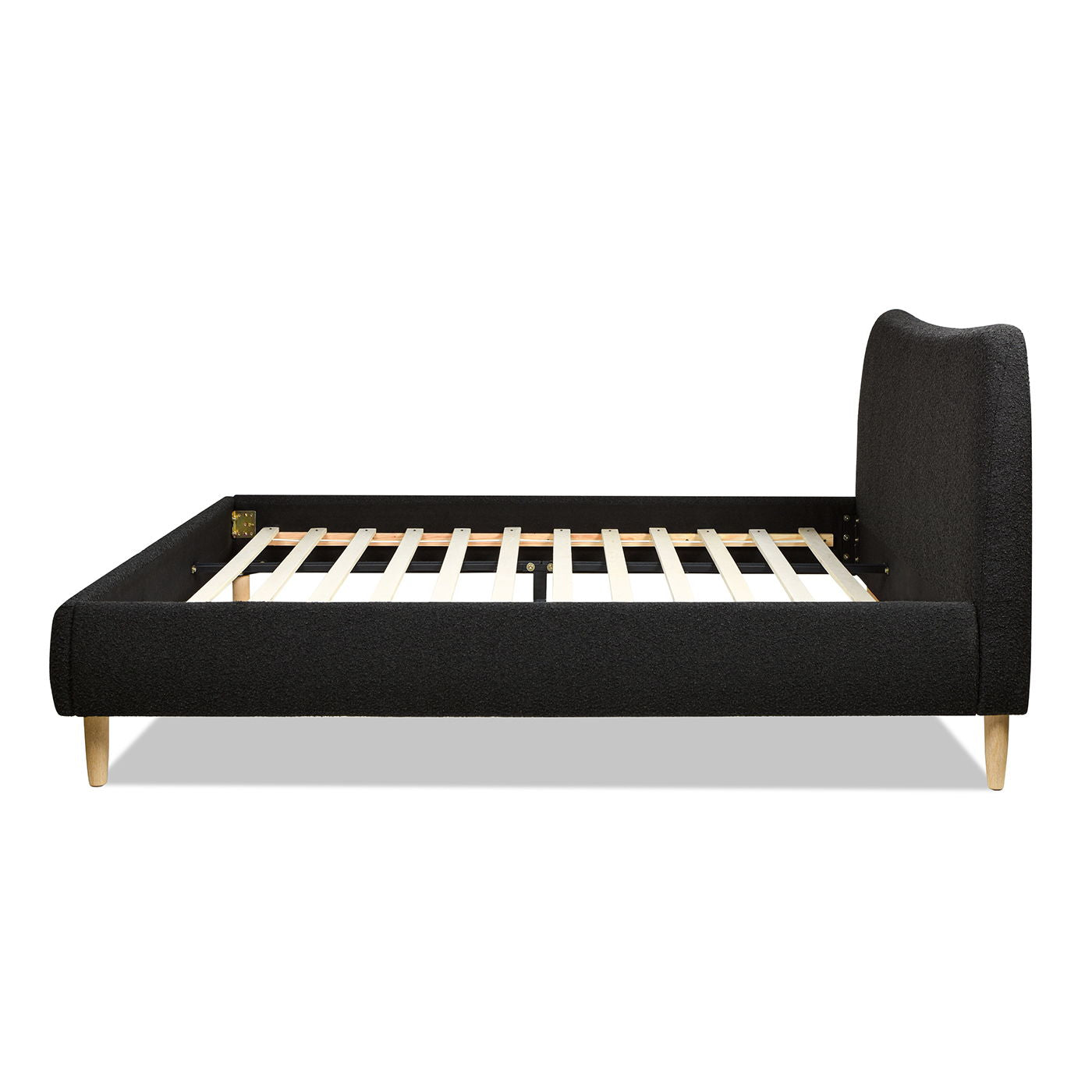 Roman - Curved Headboard Upholstered Platform Bed - The Sleep Loft - Online Mattress Showroom NYC