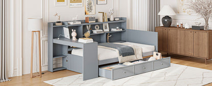 Daybed With 3 Drawers USB Ports And Desk - The Sleep Loft - Online Mattress Showroom NYC