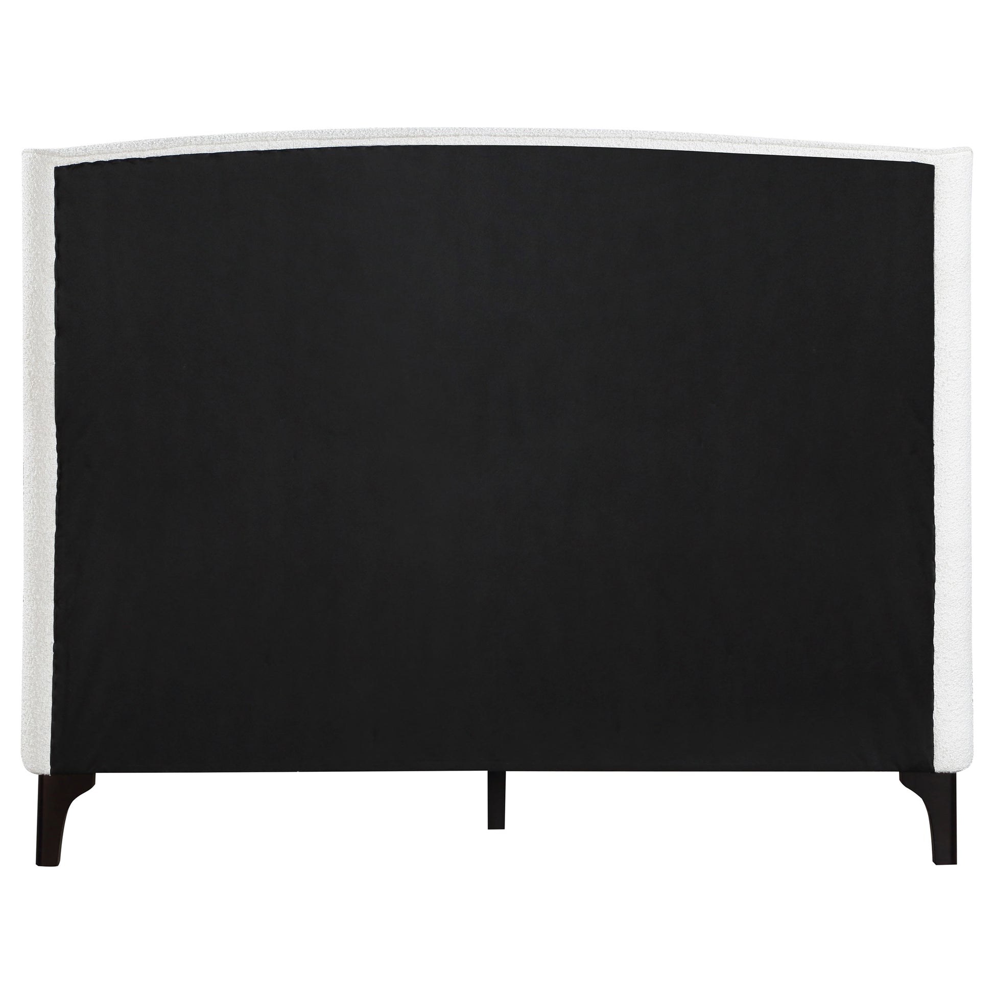 Mosby Upholstered Eastern King Wingback Bed Snow