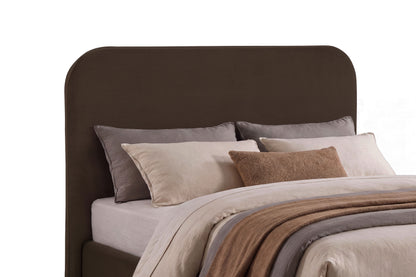 Anders Upholstered Full Storage Lift Platform Bed Chocolate