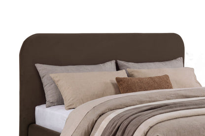 Anders Upholstered Eastern King Storage Lift Platform Bed Chocolate