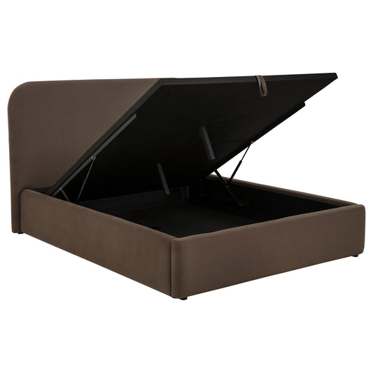 Anders Upholstered Queen Storage Lift Platform Bed Chocolate - The Sleep Loft - Online Mattress Showroom NYC